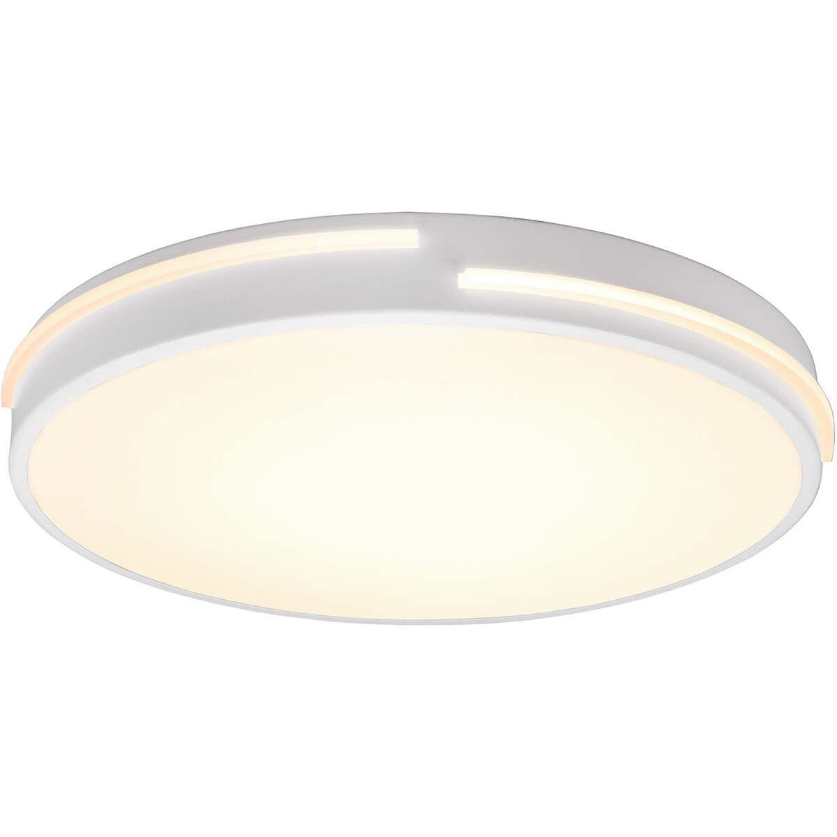 Plafonnier LED - Éclairage de Plafond - Trion Tocomo - 24W - Dimmable - Couleur de lumière ajustable - Télécommande - Rond - Mat Blanc - Aluminium