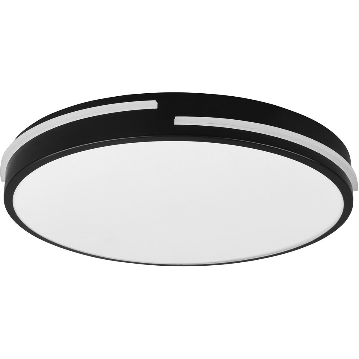 Plafonnier LED - Éclairage de Plafond - Trion Tocomo - 24W - Dimmable - Couleur de lumière ajustable - Télécommande - Rond - Mat Noir - Aluminium