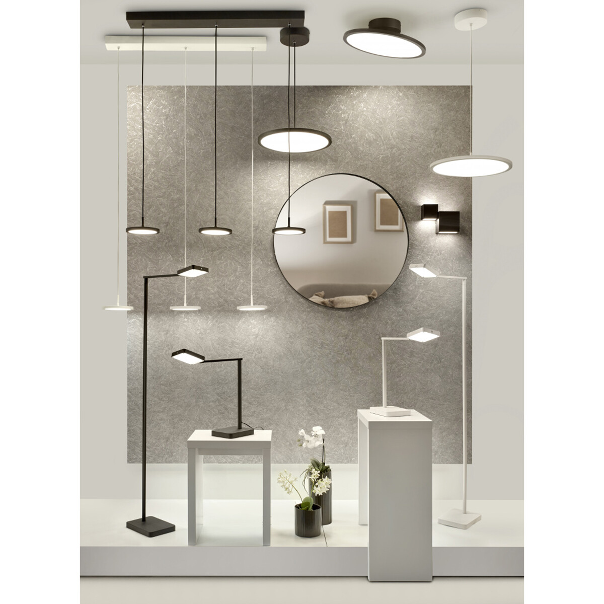 Plafonnier LED - Éclairage de Plafond - Trion Trula - 29W - Blanc Chaud 3000K - Dimmable - Rond - Mat Noir - Aluminium