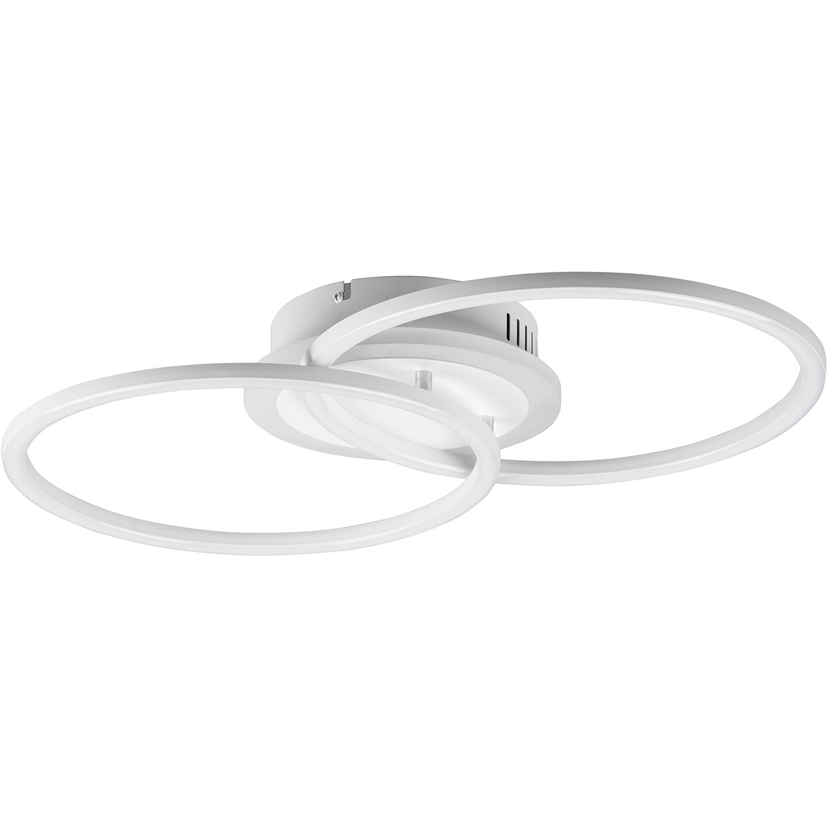 Plafonnier LED - Éclairage de Plafond - Trion Venda - 25W - Blanc Neutre 4000K - Dimmable - Rond - Mat Blanc - Aluminium