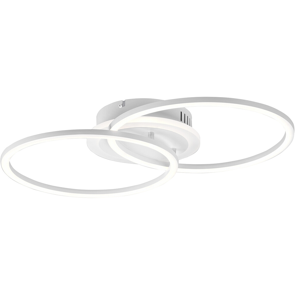 Plafonnier LED - Éclairage de Plafond - Trion Venda - 25W - Blanc Neutre 4000K - Dimmable - Rond - Mat Blanc - Aluminium