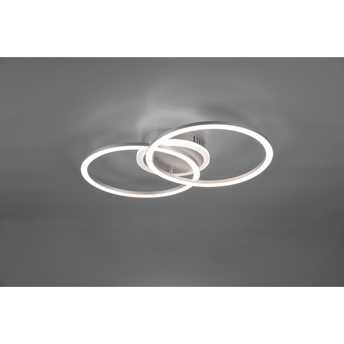 Plafonnier LED - Éclairage de Plafond - Trion Venda - 25W - Blanc Chaud 3000K - Dimmable - Rond - Mat Titane - Aluminium