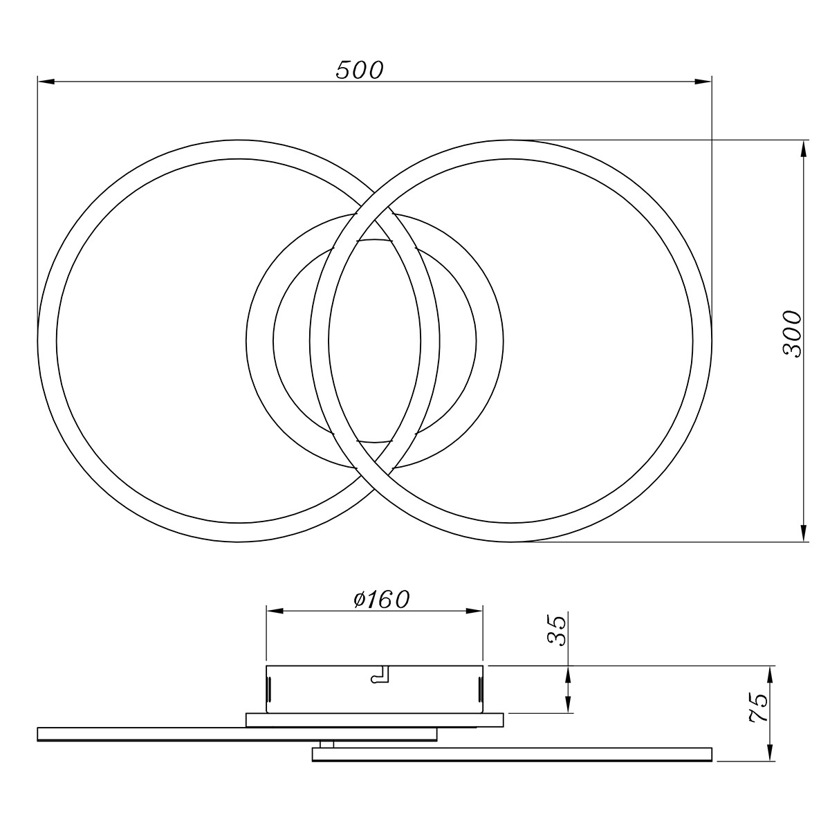 Plafonnier LED - Éclairage de Plafond - Trion Venda - 25W - Blanc Chaud 3000K - Dimmable - Rond - Mat Titane - Aluminium