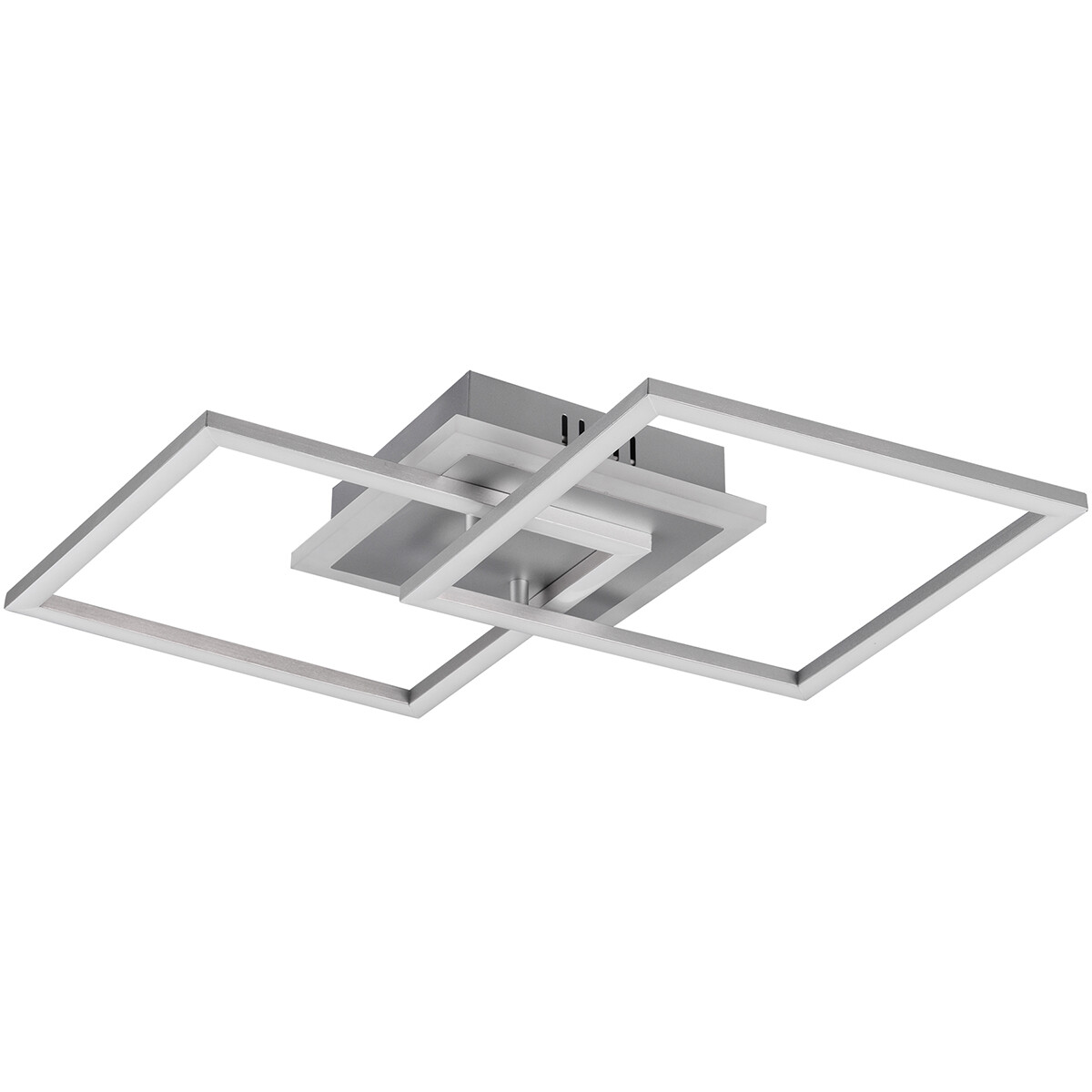 Plafonnier LED - Éclairage de Plafond - Trion Venda - 25W - Blanc Chaud 3000K - Dimmable - Carré - Mat Titane - Aluminium