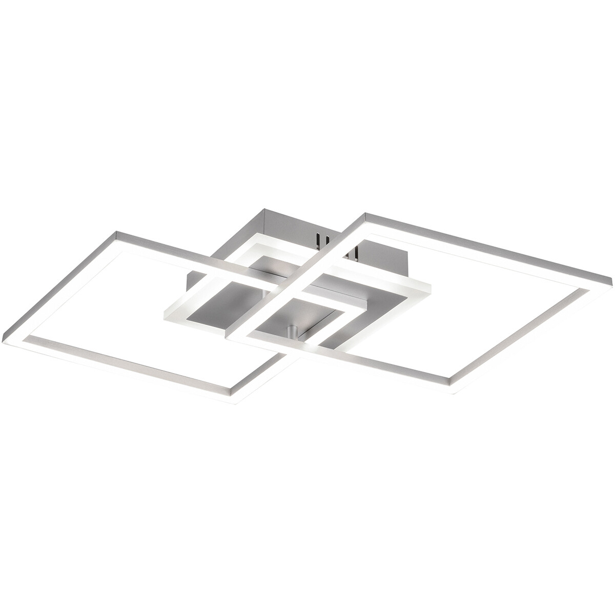 Plafonnier LED - Éclairage de Plafond - Trion Venda - 25W - Blanc Chaud 3000K - Dimmable - Carré - Mat Titane - Aluminium