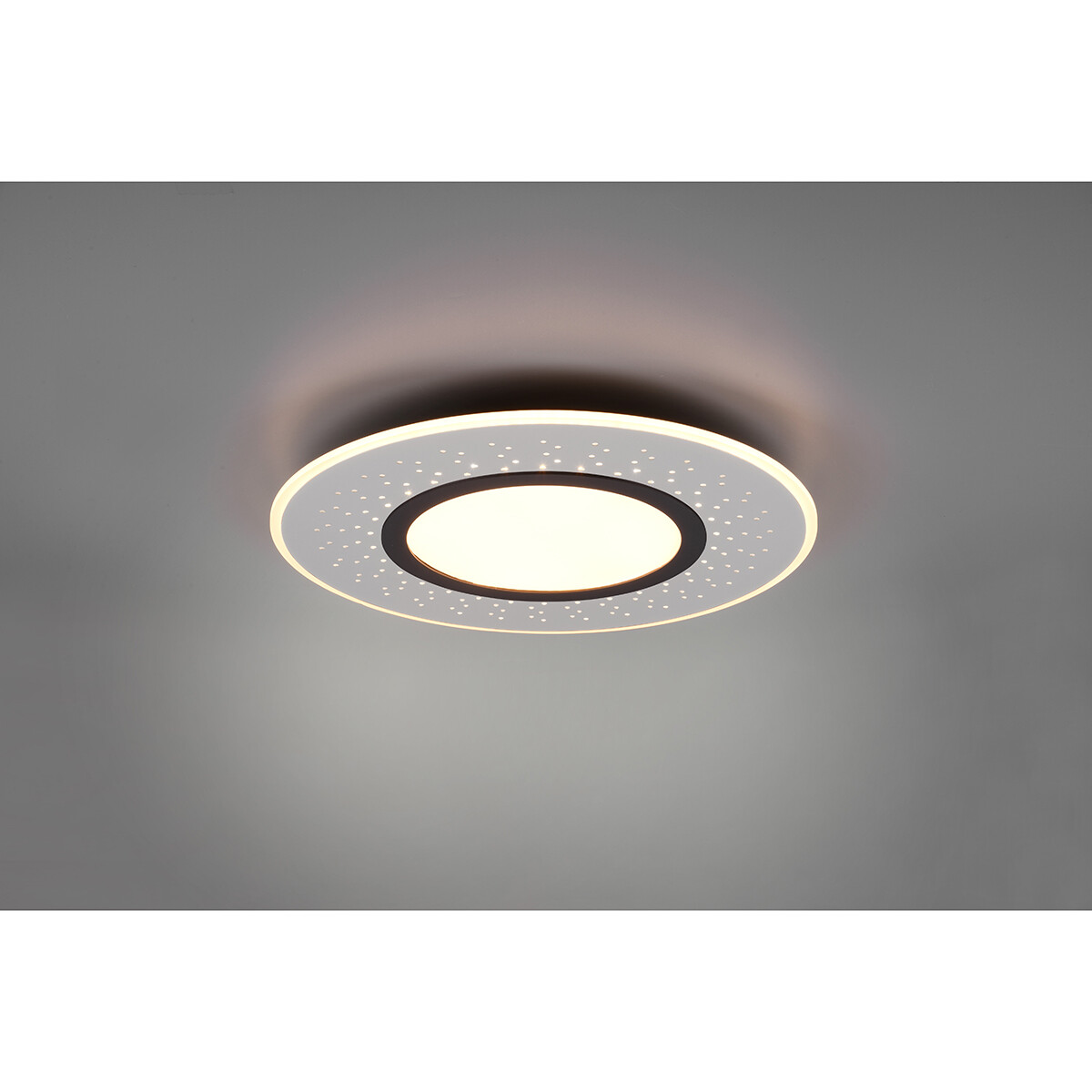 Plafonnier LED - Éclairage de Plafond - Trion Virsa - 44W - Couleur de lumière ajustable - Dimmable - Télécommande - Rond - Mat Nickel - Aluminium