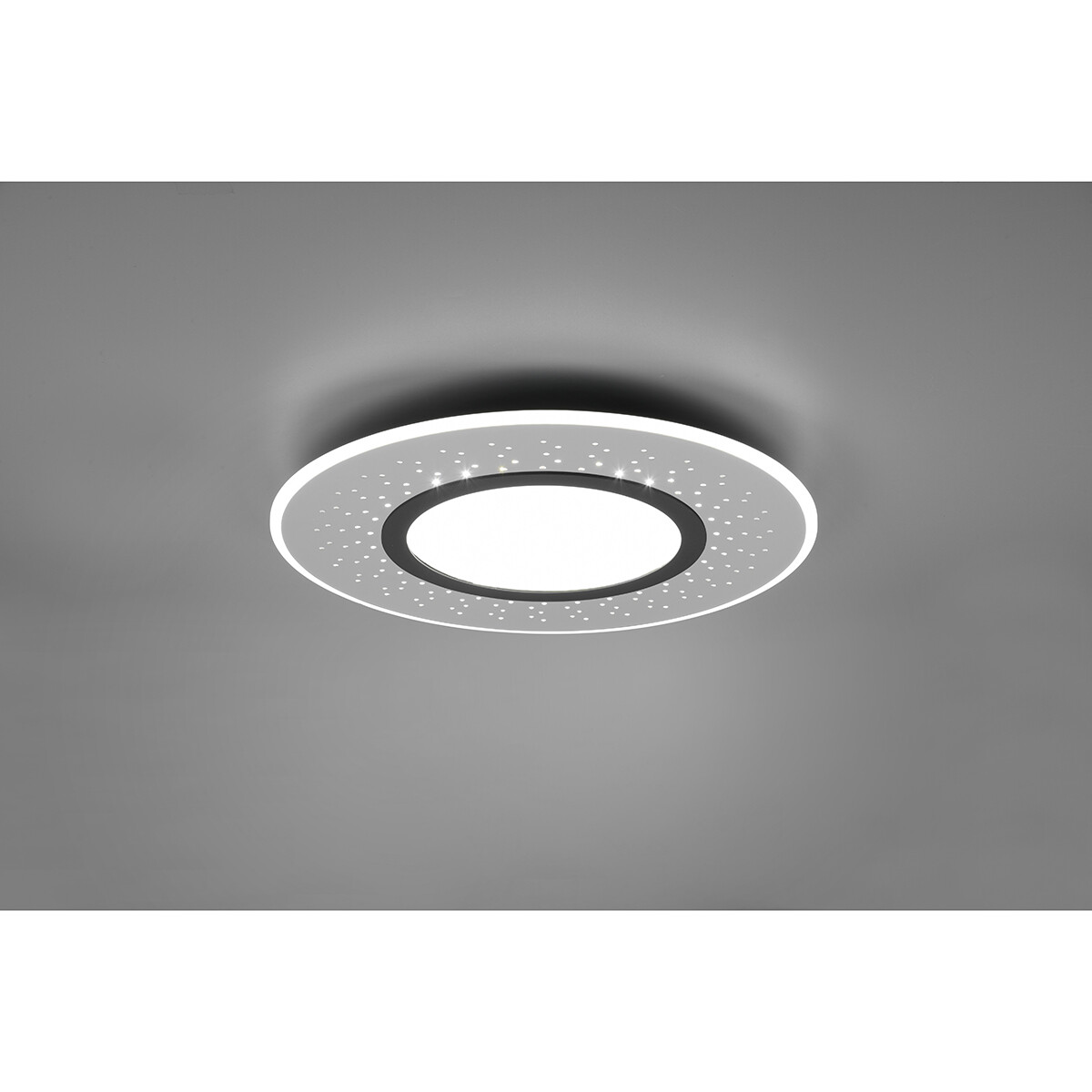 Plafonnier LED - Éclairage de Plafond - Trion Virsa - 44W - Couleur de lumière ajustable - Dimmable - Télécommande - Rond - Mat Nickel - Aluminium