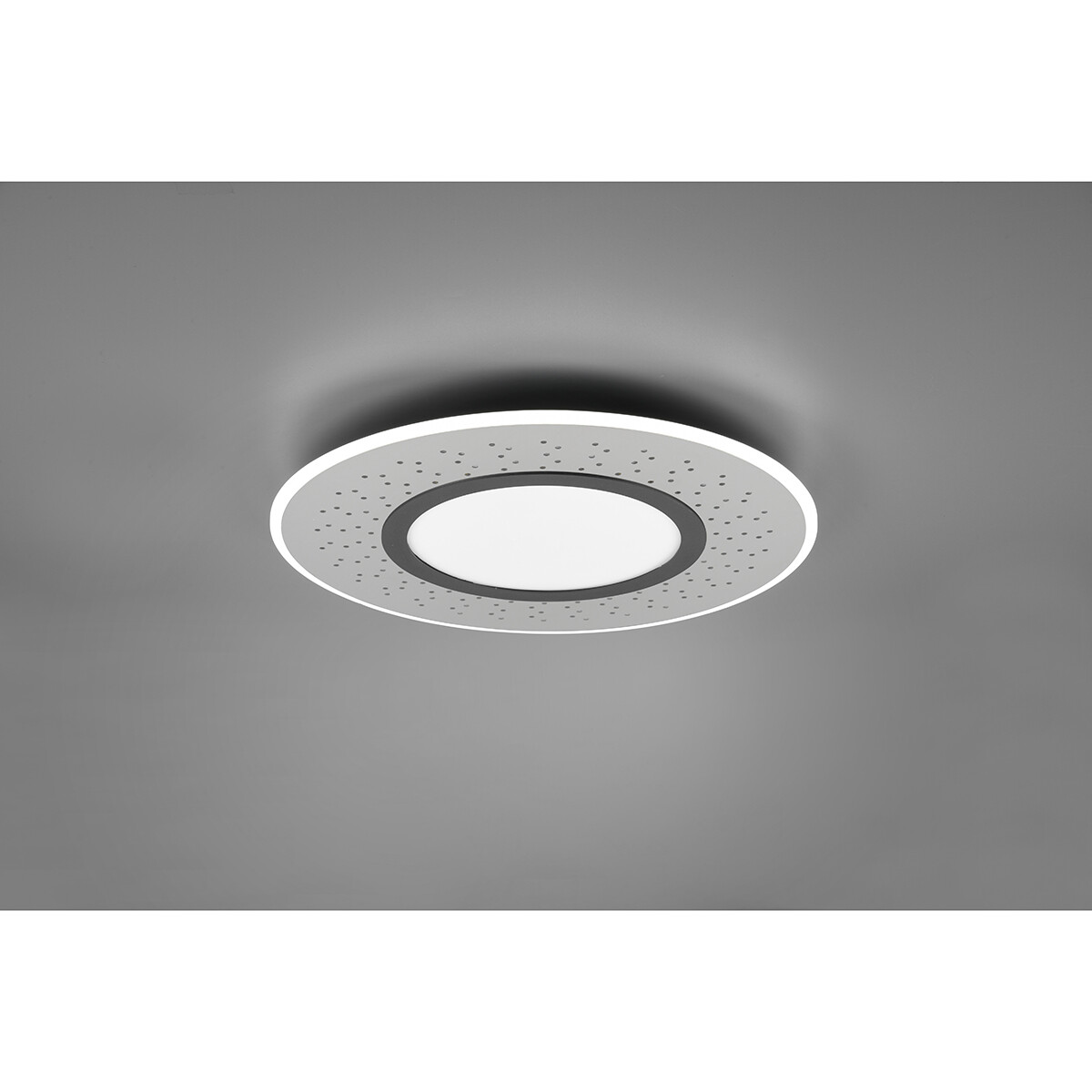 Plafonnier LED - Éclairage de Plafond - Trion Virsa - 44W - Couleur de lumière ajustable - Dimmable - Télécommande - Rond - Mat Nickel - Aluminium