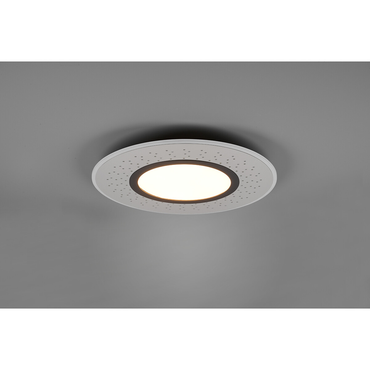 Plafonnier LED - Éclairage de Plafond - Trion Virsa - 44W - Couleur de lumière ajustable - Dimmable - Télécommande - Rond - Mat Nickel - Aluminium