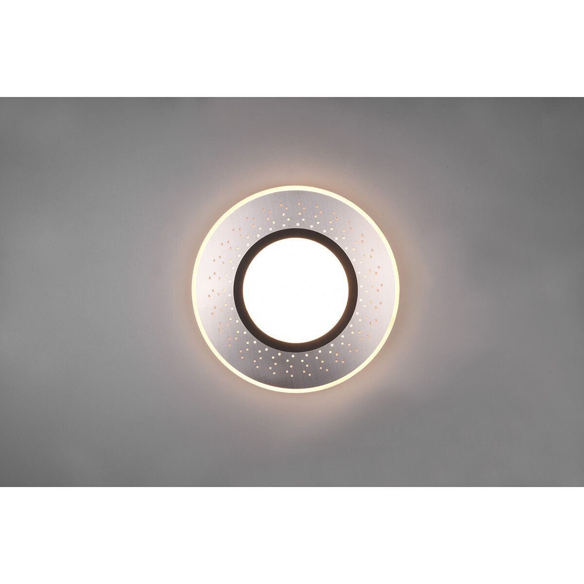 Plafonnier LED - Éclairage de Plafond - Trion Virsa - 44W - Couleur de lumière ajustable - Dimmable - Télécommande - Rond - Mat Nickel - Aluminium