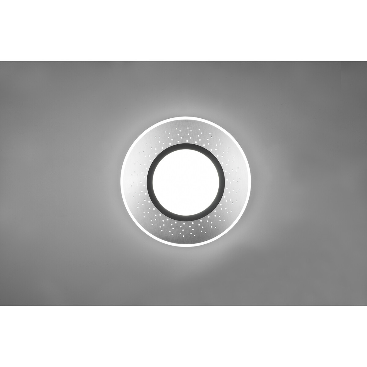 Plafonnier LED - Éclairage de Plafond - Trion Virsa - 44W - Couleur de lumière ajustable - Dimmable - Télécommande - Rond - Mat Nickel - Aluminium