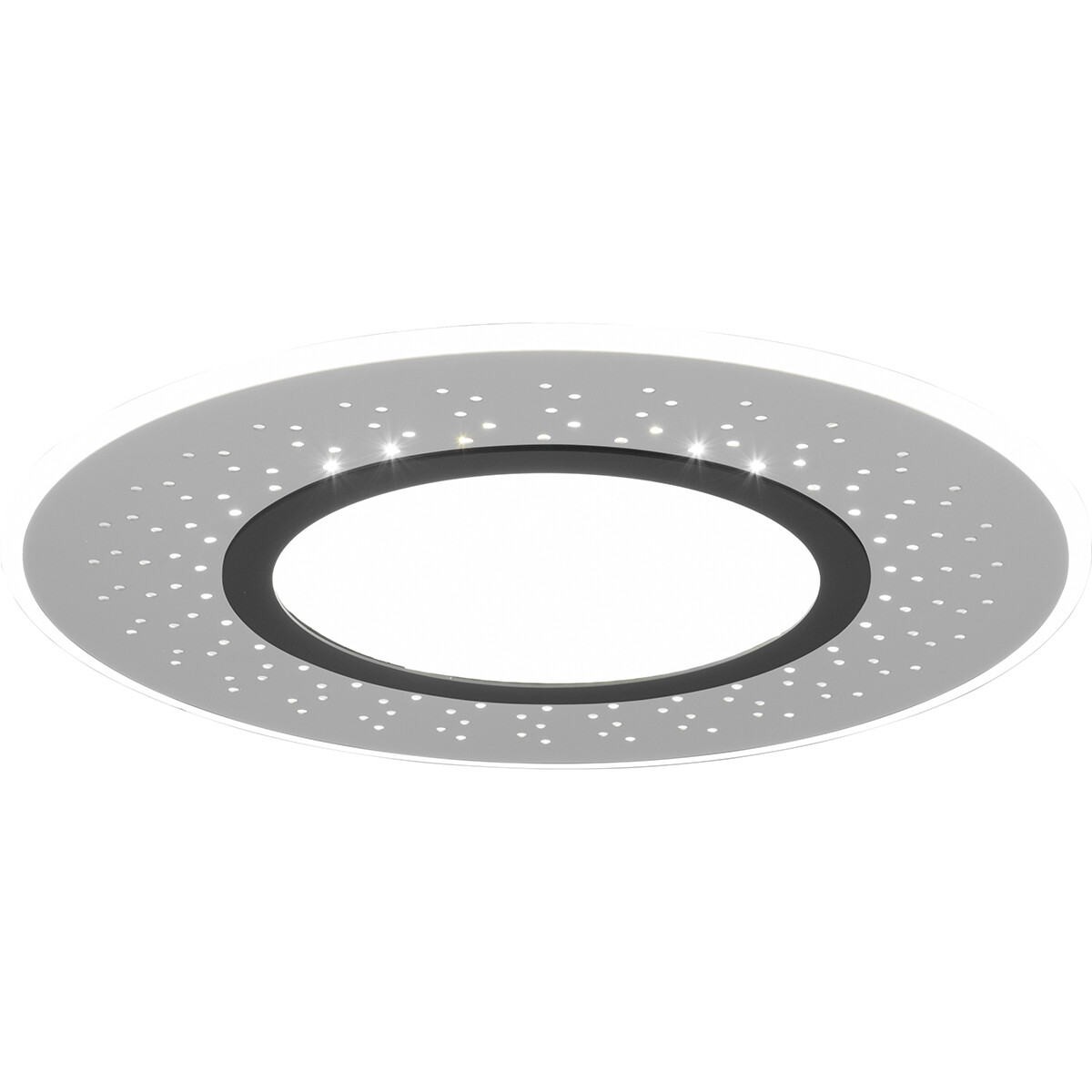 Plafonnier LED - Éclairage de Plafond - Trion Virsa - 44W - Couleur de lumière ajustable - Dimmable - Télécommande - Rond - Mat Nickel - Aluminium