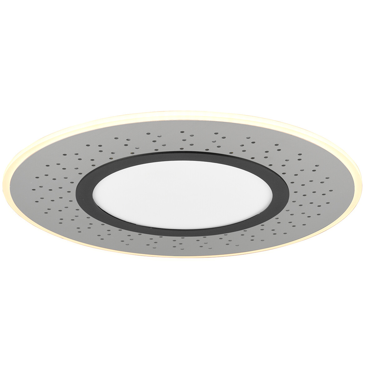 Plafonnier LED - Éclairage de Plafond - Trion Virsa - 44W - Couleur de lumière ajustable - Dimmable - Télécommande - Rond - Mat Nickel - Aluminium