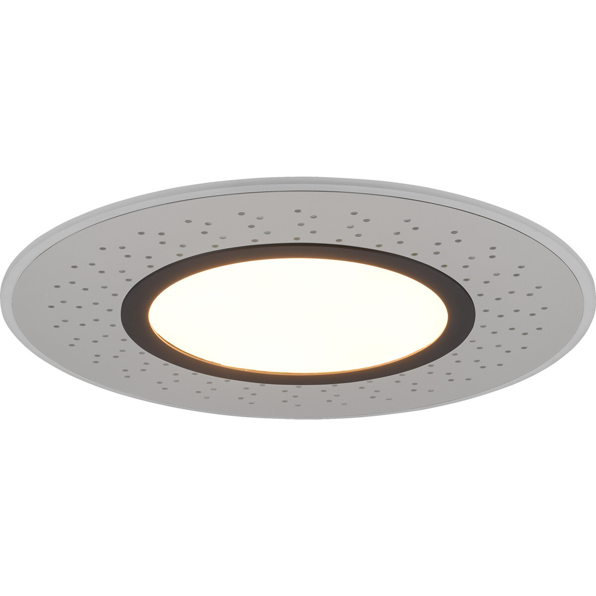 Plafonnier LED - Éclairage de Plafond - Trion Virsa - 44W - Couleur de lumière ajustable - Dimmable - Télécommande - Rond - Mat Nickel - Aluminium