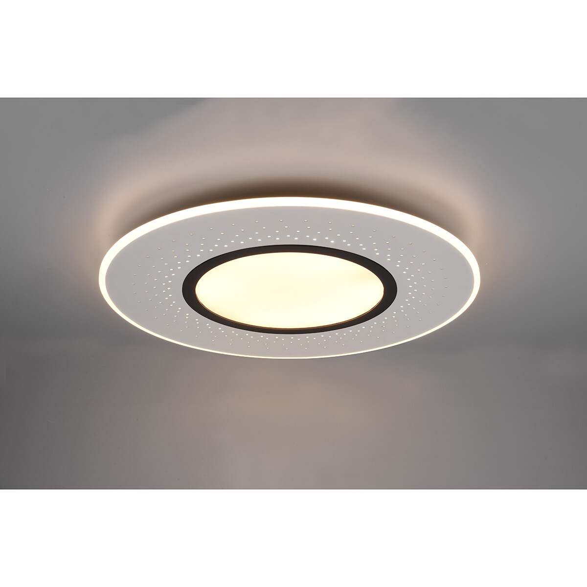 Plafonnier LED - Éclairage de Plafond - Trion Virsa - 70W - Couleur de lumière ajustable - Dimmable - Télécommande - Rond - Mat Nickel - Aluminium