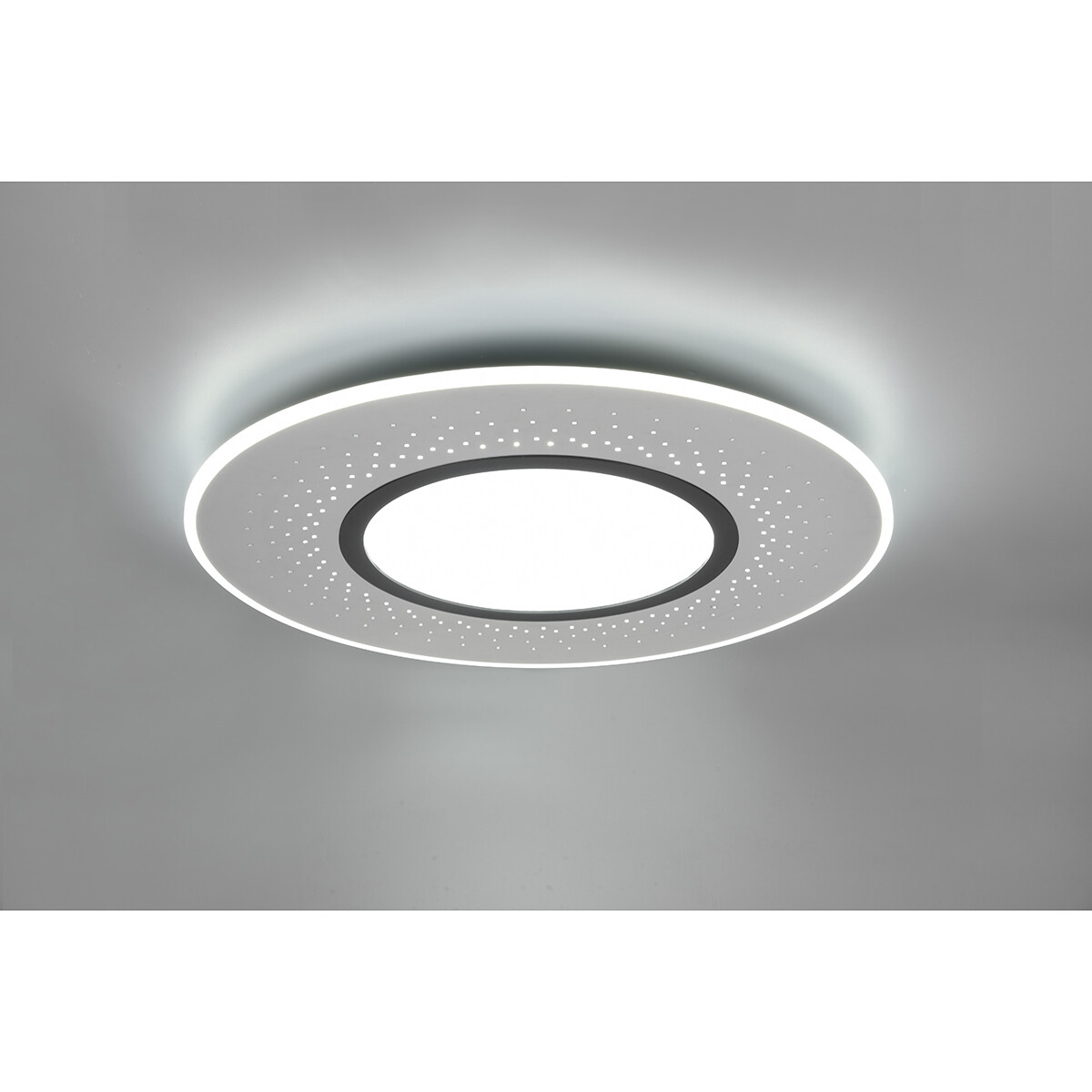 Plafonnier LED - Éclairage de Plafond - Trion Virsa - 70W - Couleur de lumière ajustable - Dimmable - Télécommande - Rond - Mat Nickel - Aluminium