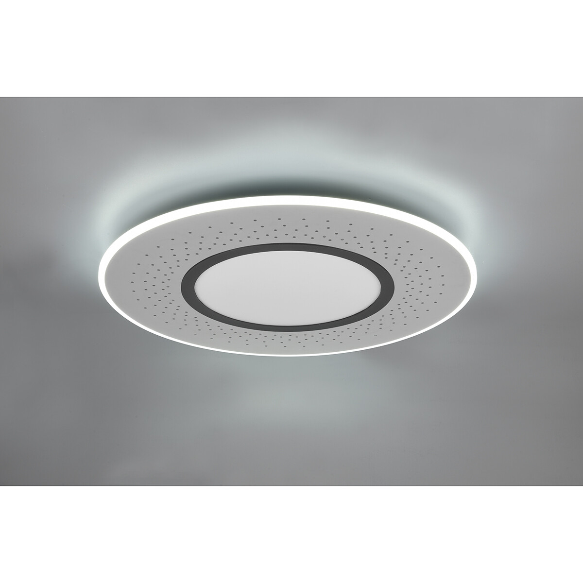 Plafonnier LED - Éclairage de Plafond - Trion Virsa - 70W - Couleur de lumière ajustable - Dimmable - Télécommande - Rond - Mat Nickel - Aluminium