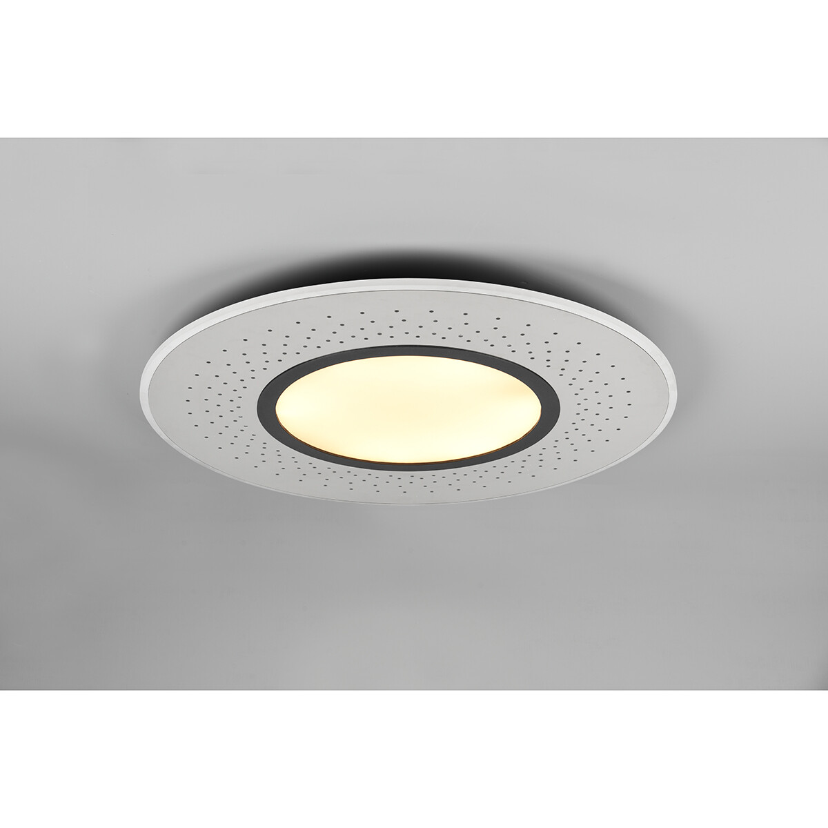 Plafonnier LED - Éclairage de Plafond - Trion Virsa - 70W - Couleur de lumière ajustable - Dimmable - Télécommande - Rond - Mat Nickel - Aluminium