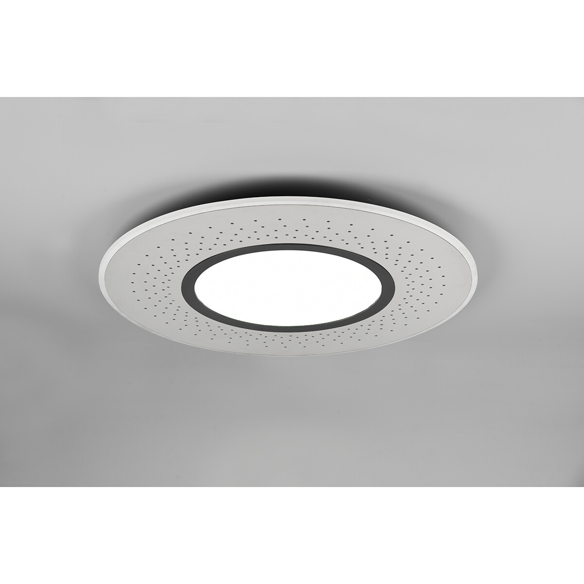 Plafonnier LED - Éclairage de Plafond - Trion Virsa - 70W - Couleur de lumière ajustable - Dimmable - Télécommande - Rond - Mat Nickel - Aluminium