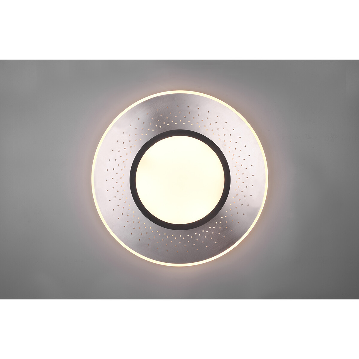 Plafonnier LED - Éclairage de Plafond - Trion Virsa - 70W - Couleur de lumière ajustable - Dimmable - Télécommande - Rond - Mat Nickel - Aluminium