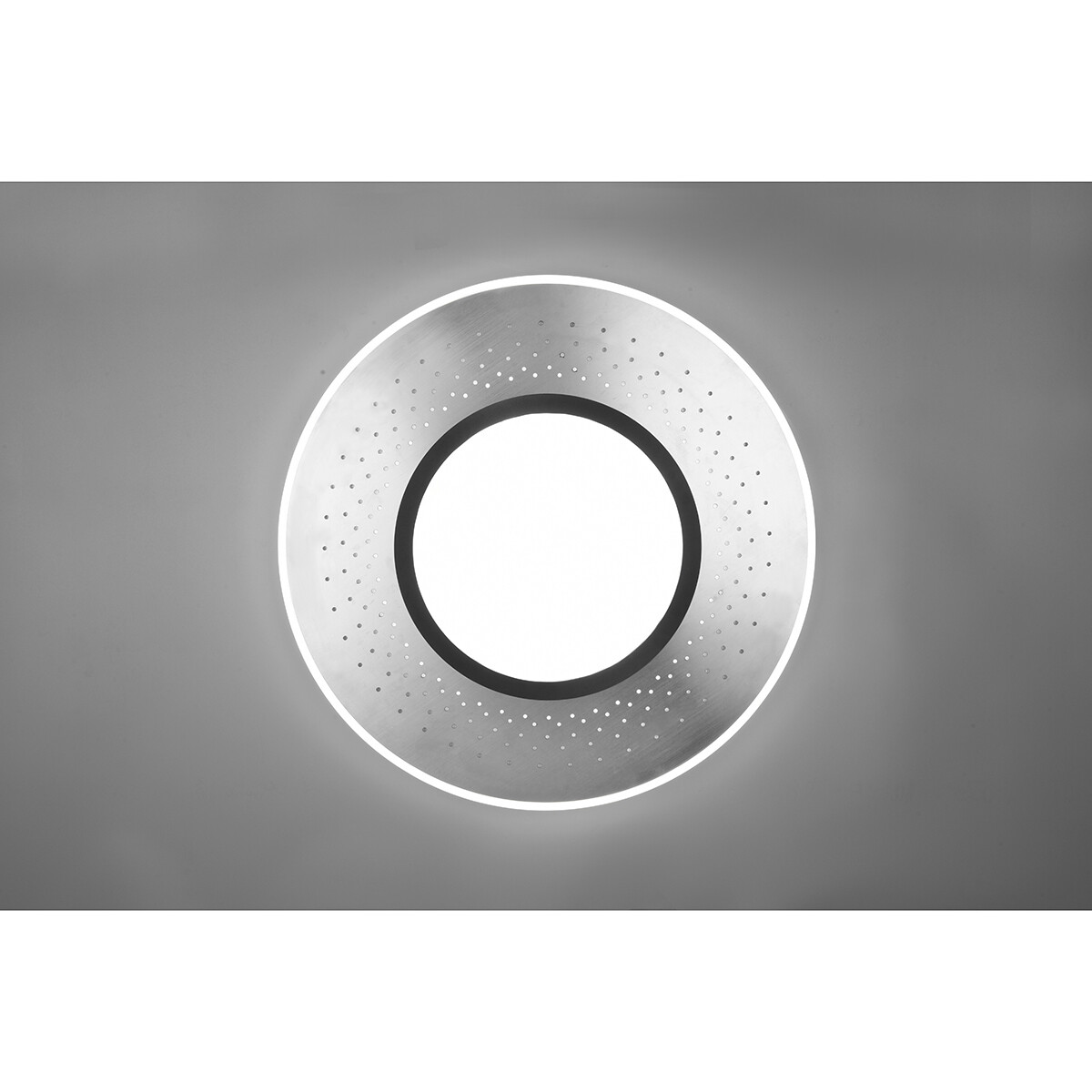 Plafonnier LED - Éclairage de Plafond - Trion Virsa - 70W - Couleur de lumière ajustable - Dimmable - Télécommande - Rond - Mat Nickel - Aluminium