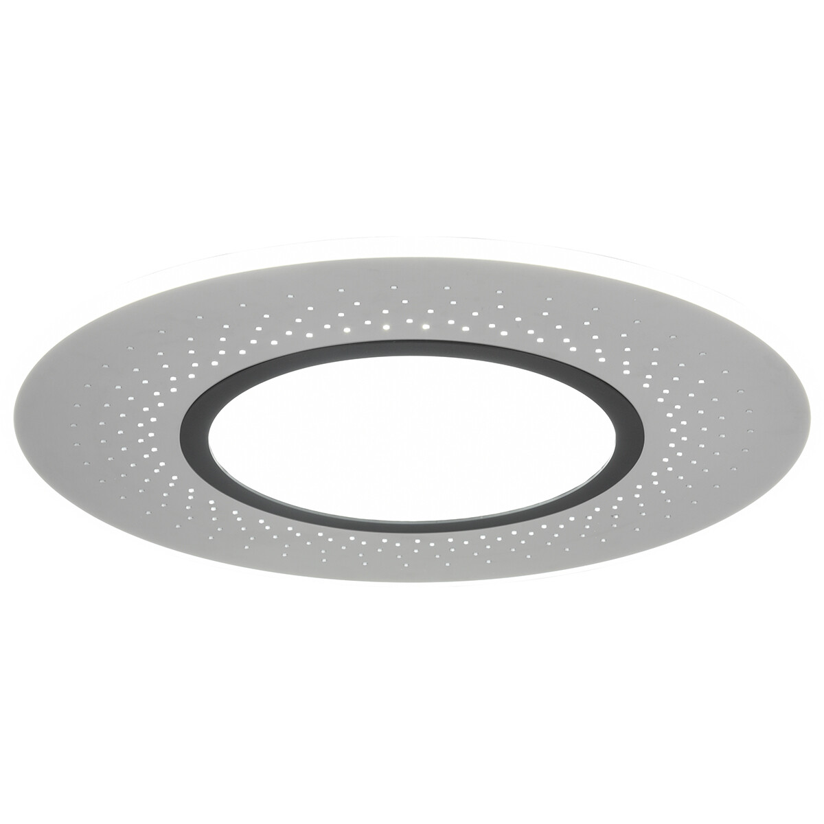 Plafonnier LED - Éclairage de Plafond - Trion Virsa - 70W - Couleur de lumière ajustable - Dimmable - Télécommande - Rond - Mat Nickel - Aluminium