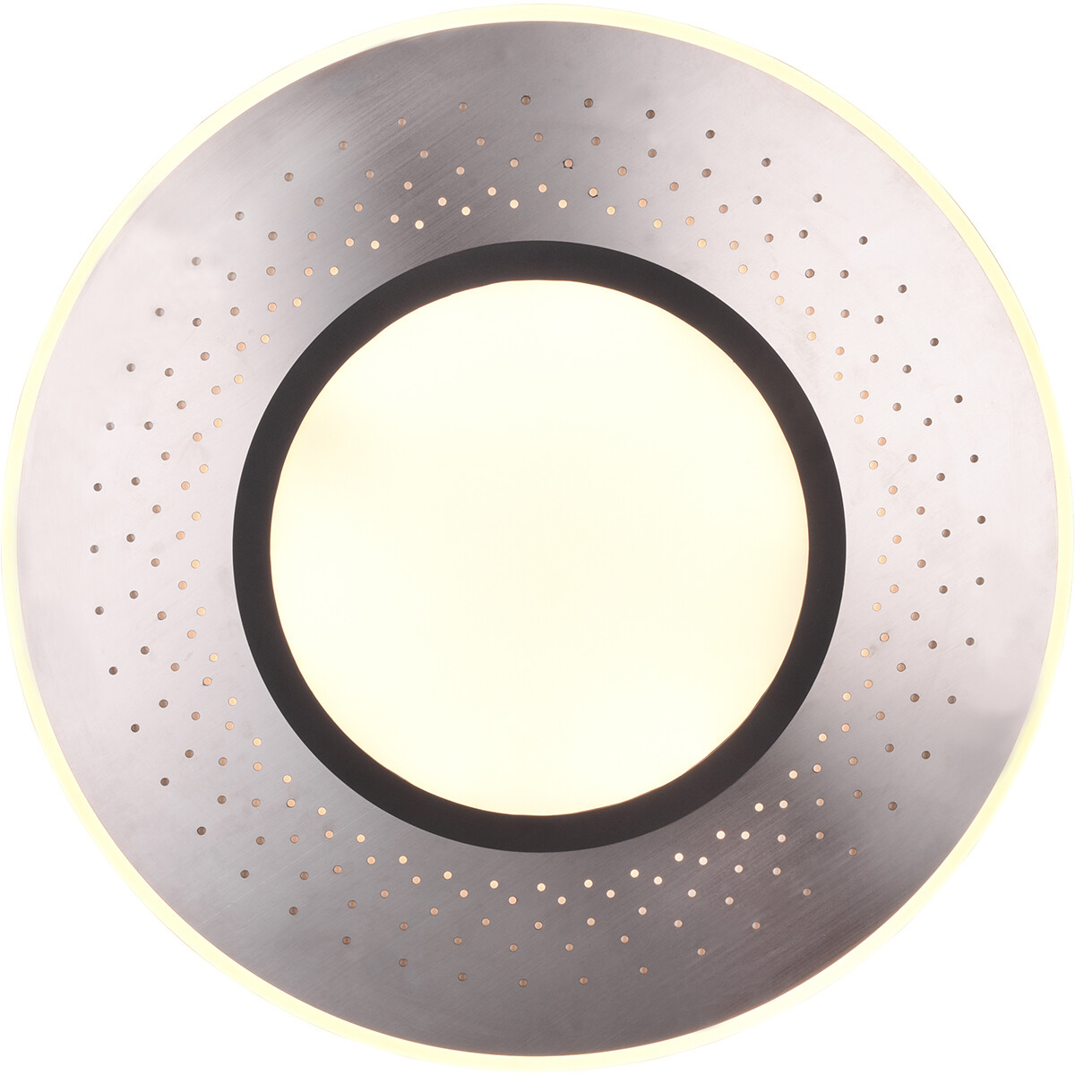 Plafonnier LED - Éclairage de Plafond - Trion Virsa - 70W - Couleur de lumière ajustable - Dimmable - Télécommande - Rond - Mat Nickel - Aluminium