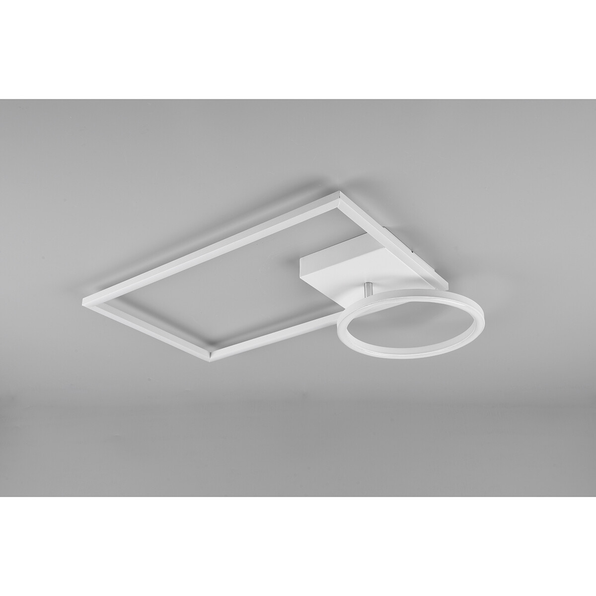 Plafonnier LED - Éclairage de Plafond - Trion Viyona - 24W - Blanc Neutre 4000K - Dimmable - Rectangle - Mat Blanc - Aluminium