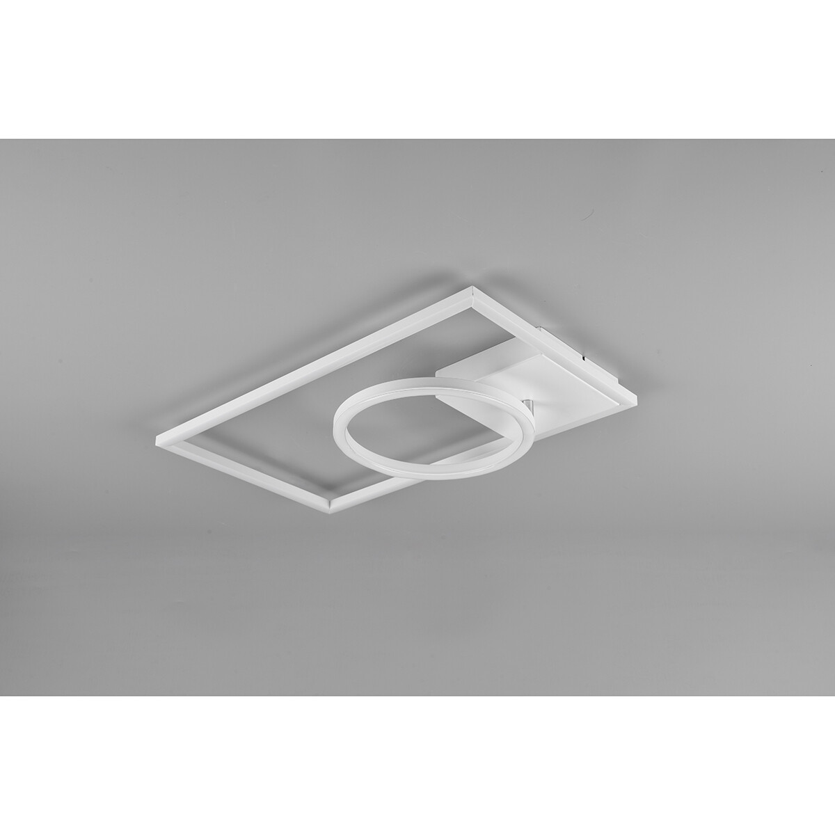 Plafonnier LED - Éclairage de Plafond - Trion Viyona - 24W - Blanc Neutre 4000K - Dimmable - Rectangle - Mat Blanc - Aluminium