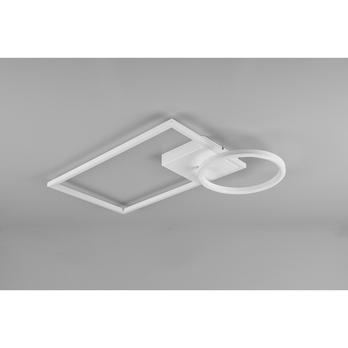 Plafonnier LED - Éclairage de Plafond - Trion Viyona - 24W - Blanc Neutre 4000K - Dimmable - Rectangle - Mat Blanc - Aluminium