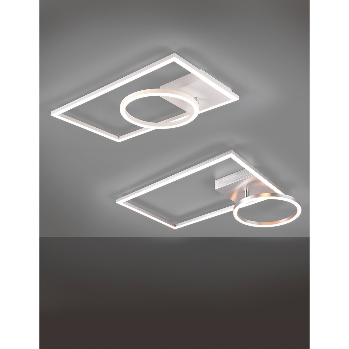 Plafonnier LED - Éclairage de Plafond - Trion Viyona - 24W - Blanc Neutre 4000K - Dimmable - Rectangle - Mat Blanc - Aluminium