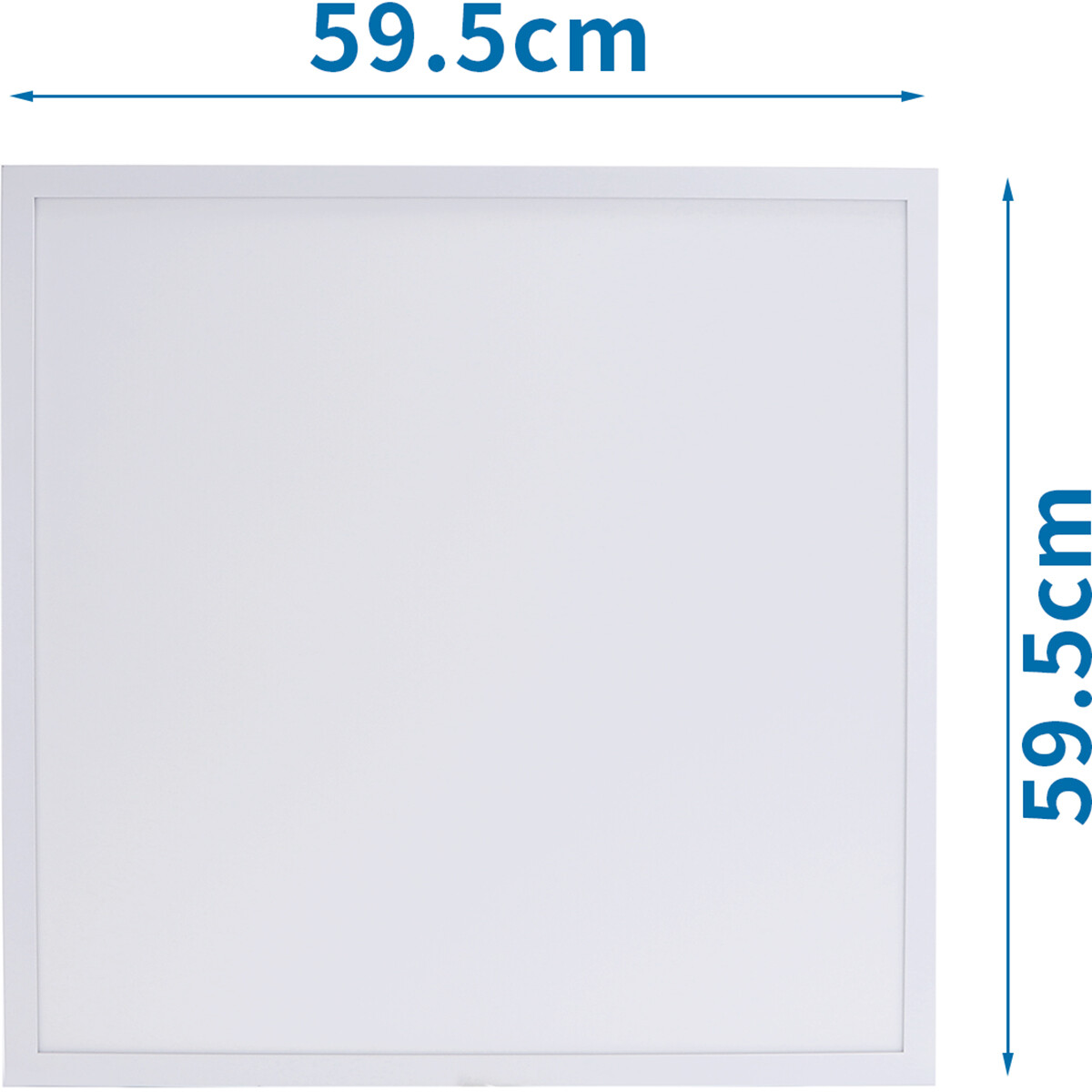 Panneau LED - Aigi Budge - 60x60 - Blanc Froid 6500K - 40W Encastrement Carré - Mat Blanc - Sans Scintillement