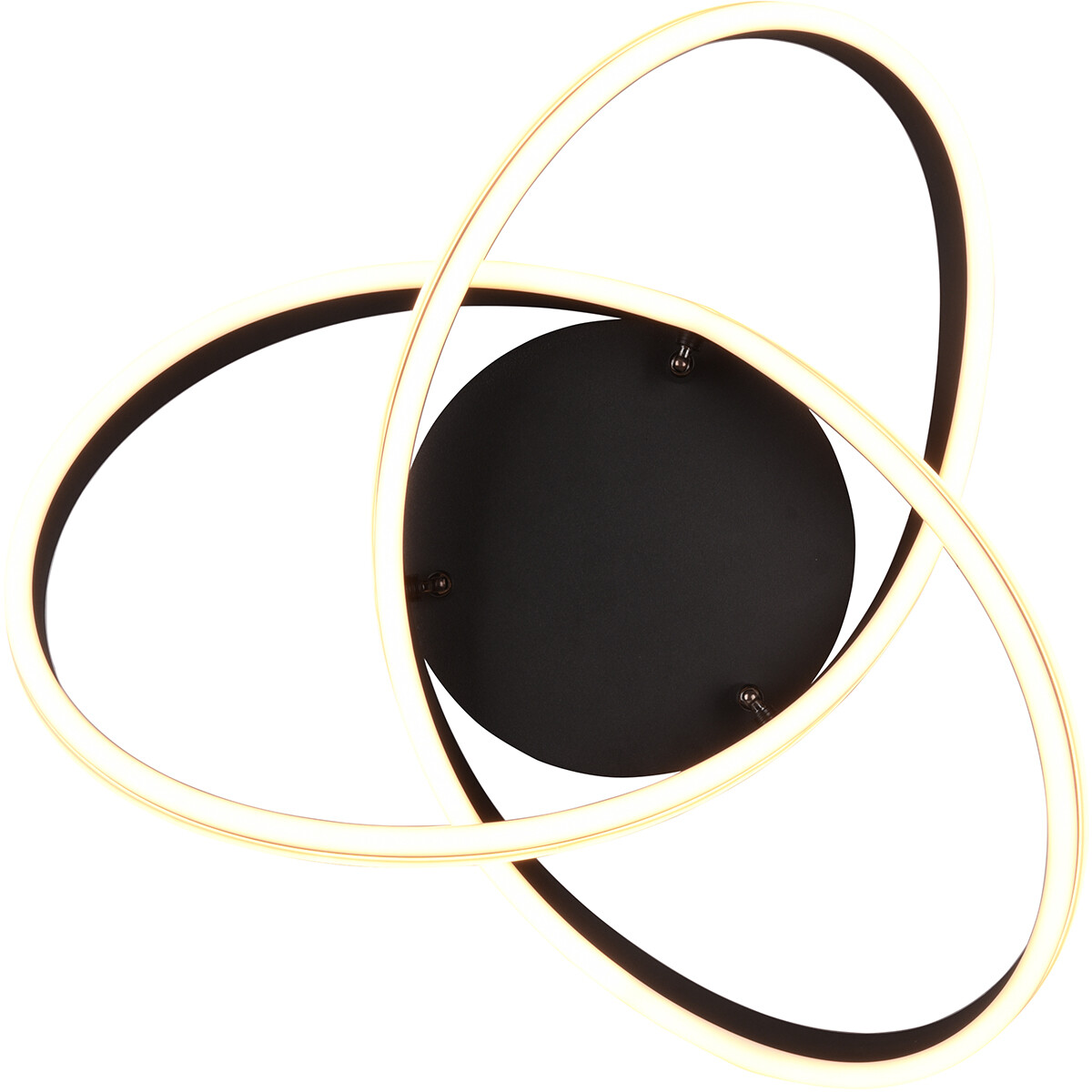 Plafonnier LED - Éclairage de Plafond - Trion Yarino - 58W - Couleur de lumière ajustable - Dimmable - Rond - Mat Noir - Aluminium