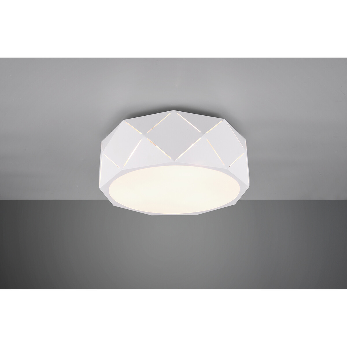 Plafonnier LED - Éclairage de Plafond - Trion Zanda - Douille E27 - 3-lumières - Rond - Mat Blanc - Aluminium