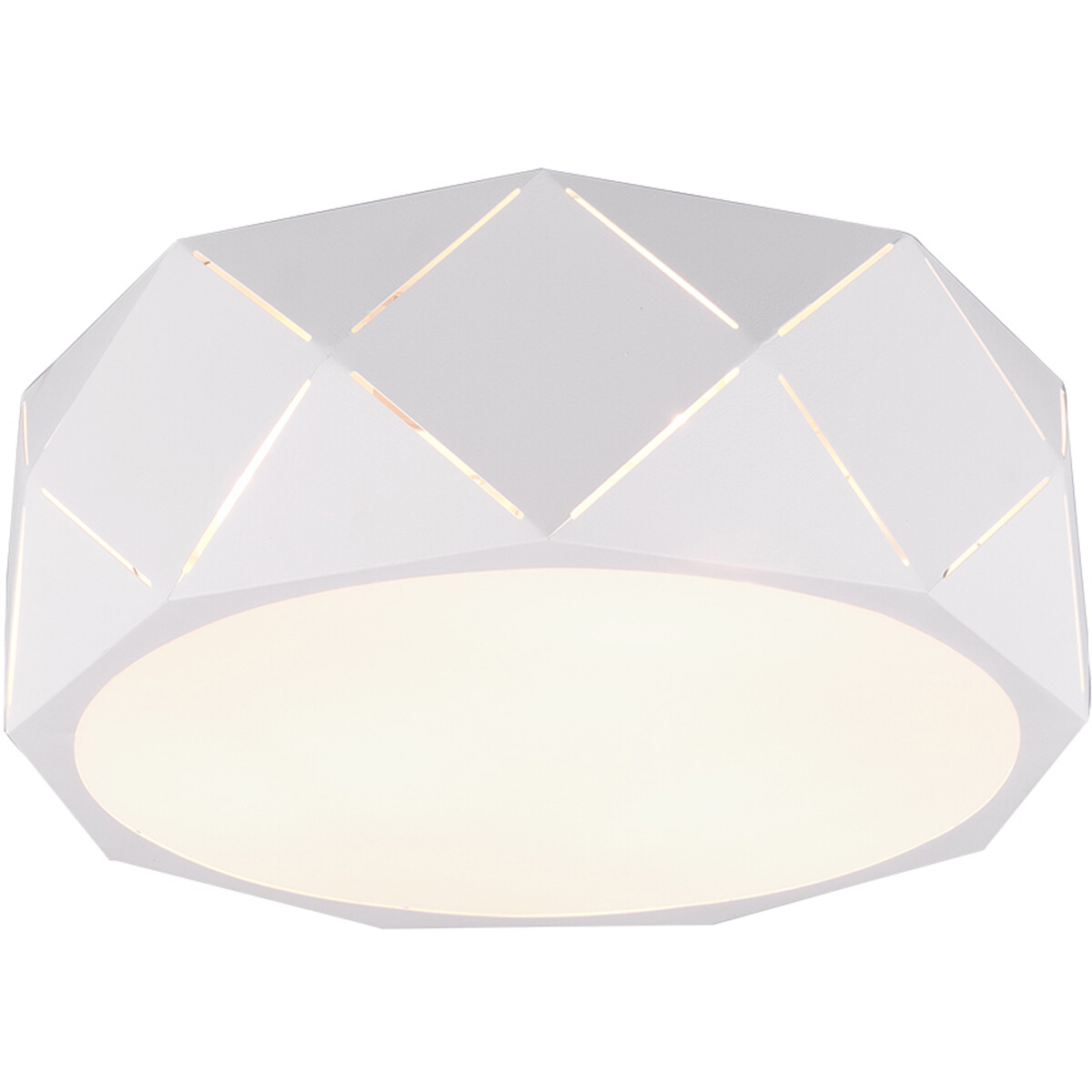 Plafonnier LED - Éclairage de Plafond - Trion Zanda - Douille E27 - 3-lumières - Rond - Mat Blanc - Aluminium