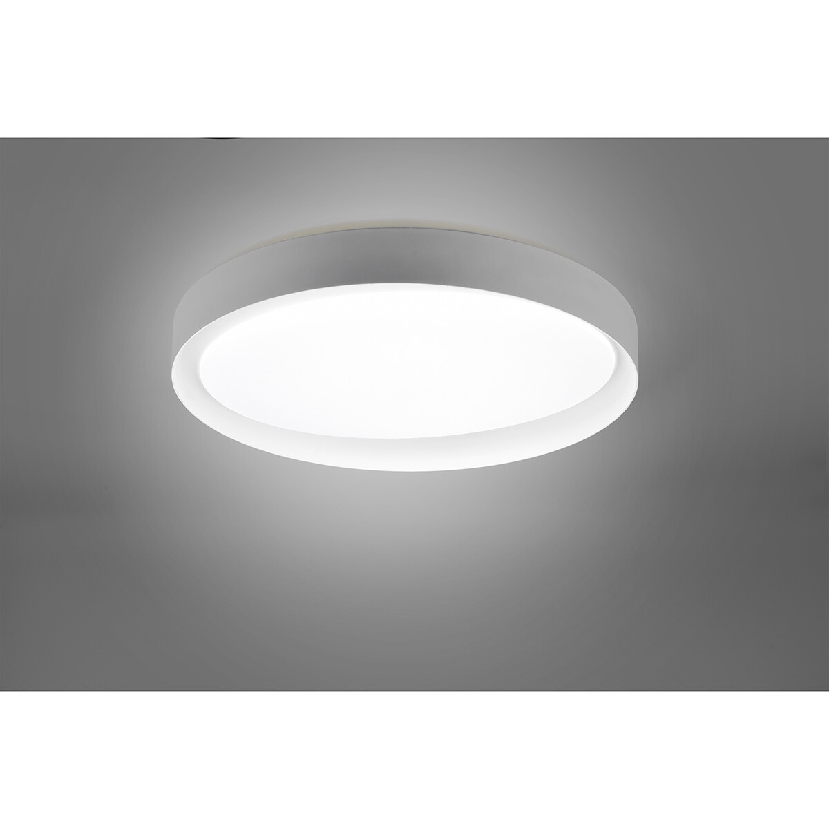 Plafonnier LED - Éclairage de Plafond - Trion Zati - 24W - Couleur de lumière ajustable - Télécommande - Dimmable - Rond - Mat Gris - Plastique