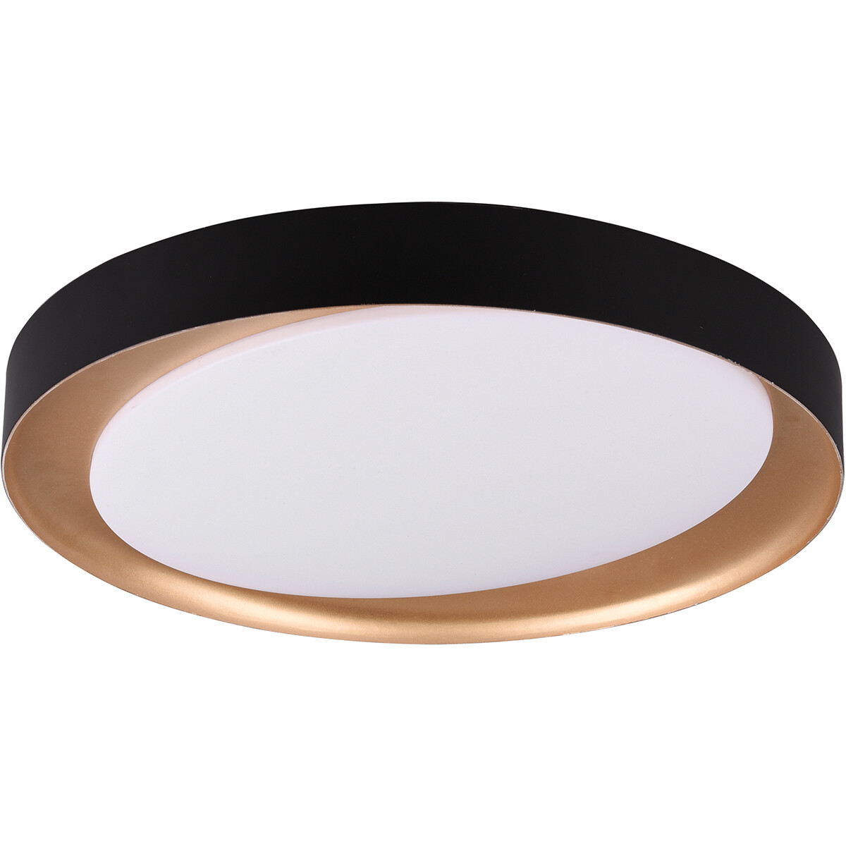 Plafonnier LED - Éclairage de Plafond - Trion Zati - 24W - Couleur de lumière ajustable - Télécommande - Dimmable - Rond - Mat Noir - Plastique