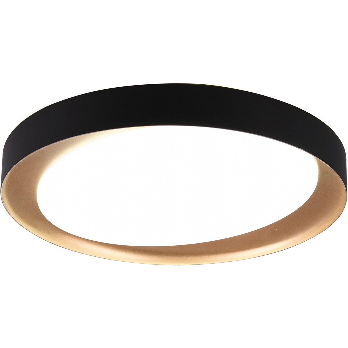 Plafonnier LED - Éclairage de Plafond - Trion Zati - 24W - Couleur de lumière ajustable - Télécommande - Dimmable - Rond - Mat Noir - Plastique