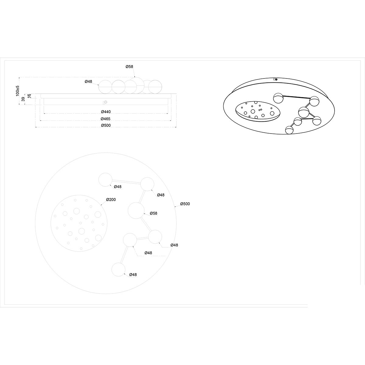 LED Plafonnier - Éclairage de Plafond - Trion Zion - 42W - Couleur Ajustable - Gradable - Rond - Aluminium Brossé - Métal