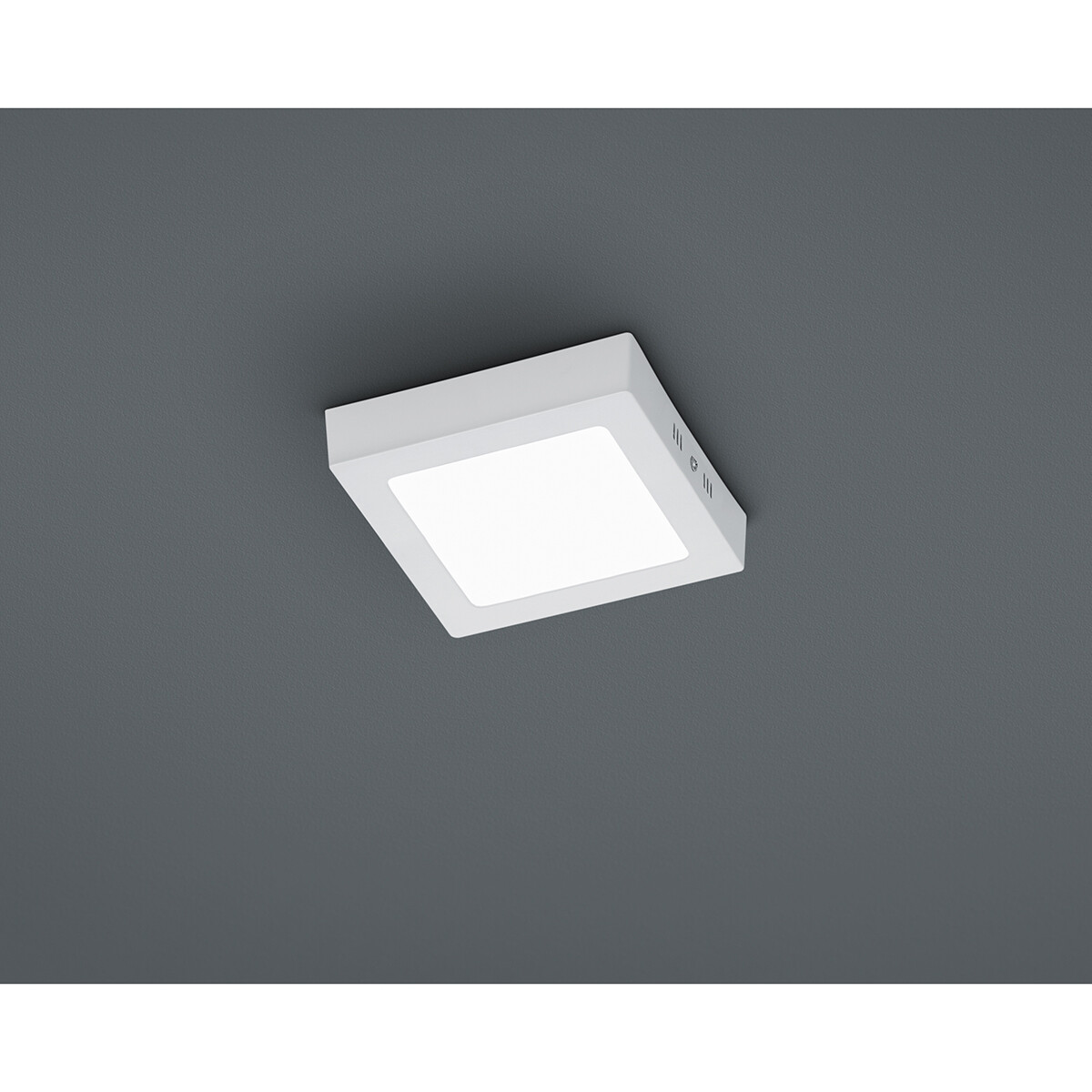 Plafonnier LED - Éclairage de Plafond - Trion Zonin - 12W - Blanc Chaud 3000K - Carré - Mat Blanc - Aluminium