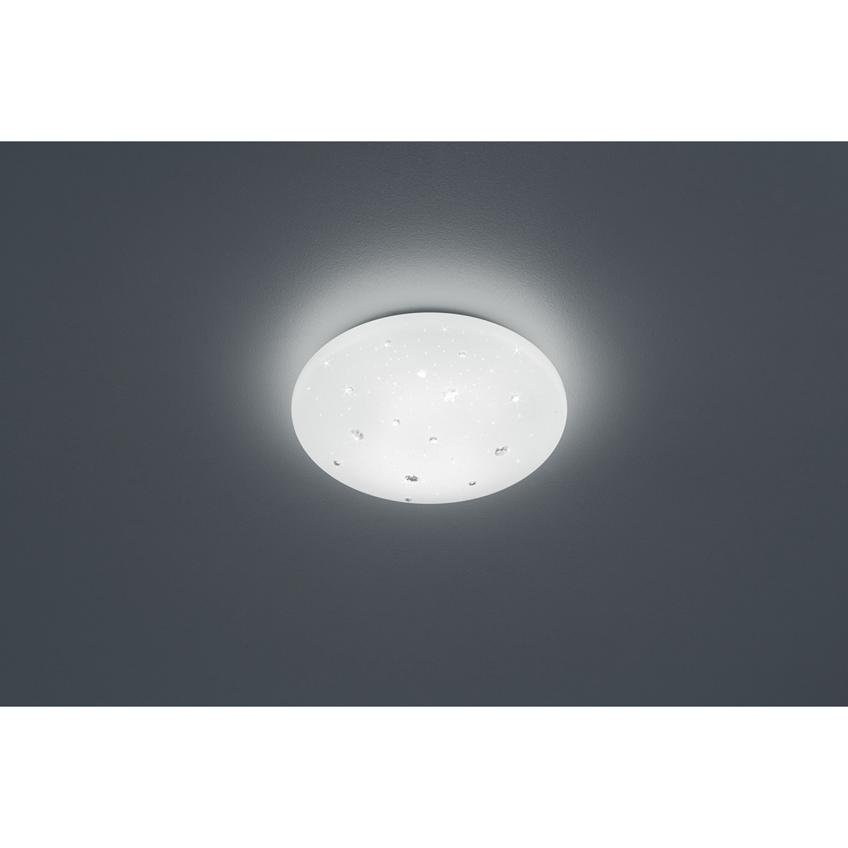 Plafonnier LED - Lumière de Salle de Bain - Trion Acinoa - Étanche aux Éclaboussures IP44 - 12W - Blanc Neutre 4000K - Rond - Mat Blanc