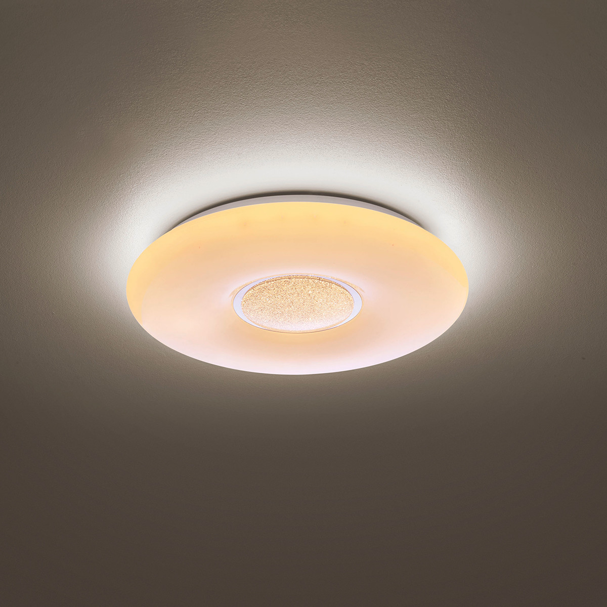 Plafonnier LED - Trion Ako - 21W - Couleur de lumière ajustable - Dimmable - Télécommande - Rond - Mat Blanc