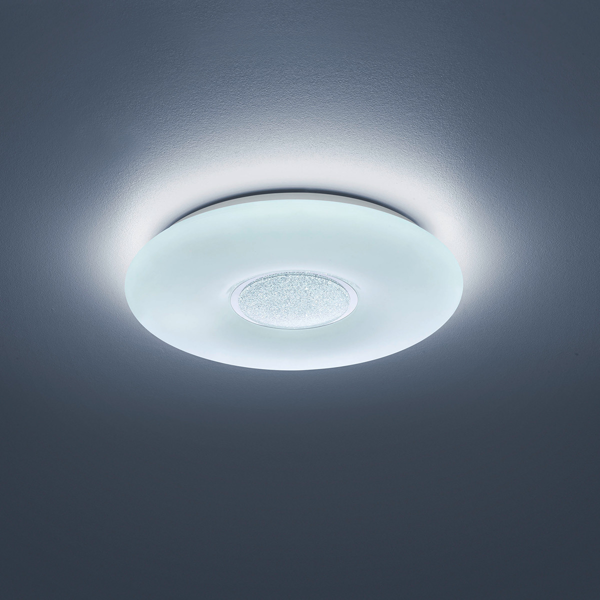 Plafonnier LED - Trion Ako - 21W - Couleur de lumière ajustable - Dimmable - Télécommande - Rond - Mat Blanc