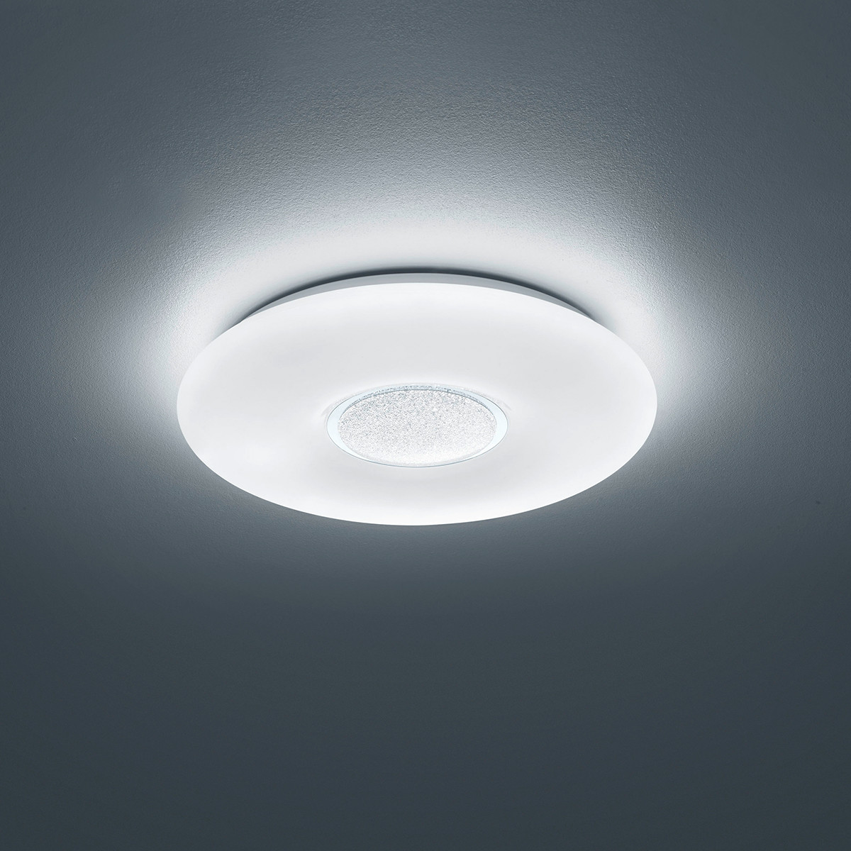 Plafonnier LED - Trion Ako - 21W - Couleur de lumière ajustable - Dimmable - Télécommande - Rond - Mat Blanc