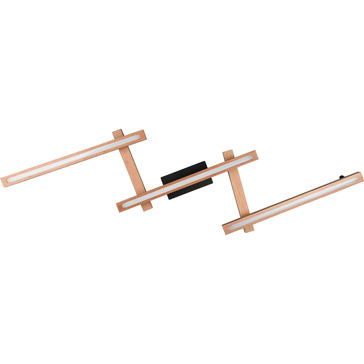 Plafonnier LED - Trion Bulloni Up and Down- 36W - Couleur de lumière ajustable - Télécommande - Dimmable - Rectangle - Mat Brun - Bois