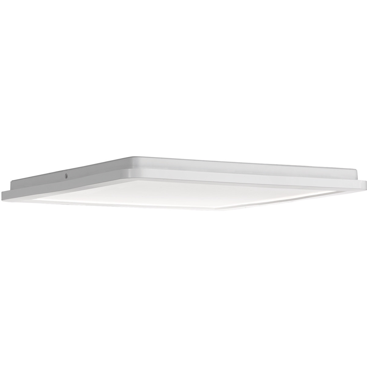 Plafonnier LED - Lumière de Salle de Bain - Trion Camy - En Saillie Carré 22W - Étanche aux Éclaboussures IP44 - Dimmable - Blanc Chaud 3000K - Mat Blanc