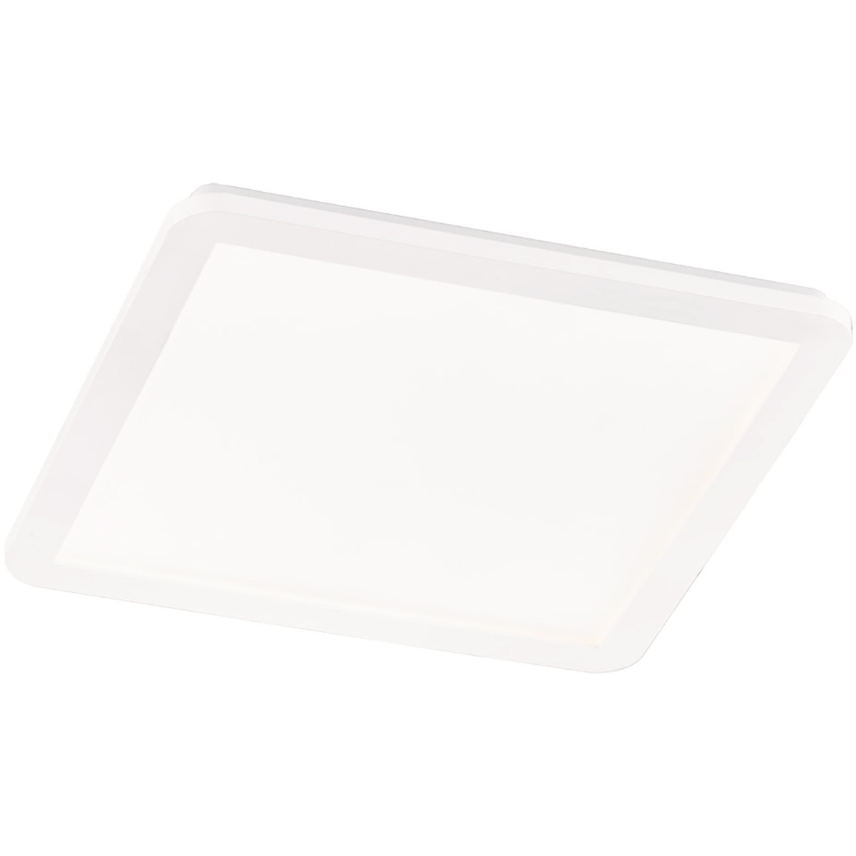 Plafonnier LED - Lumière de Salle de Bain - Trion Camy - En Saillie Carré 22W - Étanche aux Éclaboussures IP44 - Dimmable - Blanc Chaud 3000K - Mat Blanc