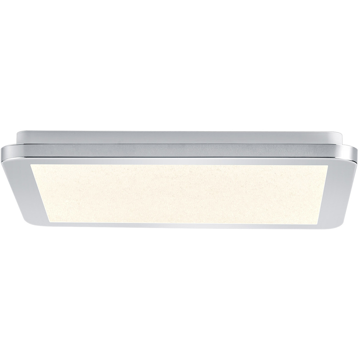 Plafonnier LED - Lumière de Salle de Bain - Trion Ceaniry - En Saillie Carré 18W - Étanche aux Éclaboussures IP44 - Dimmable - Blanc Chaud 3000K - Chrome Brillant