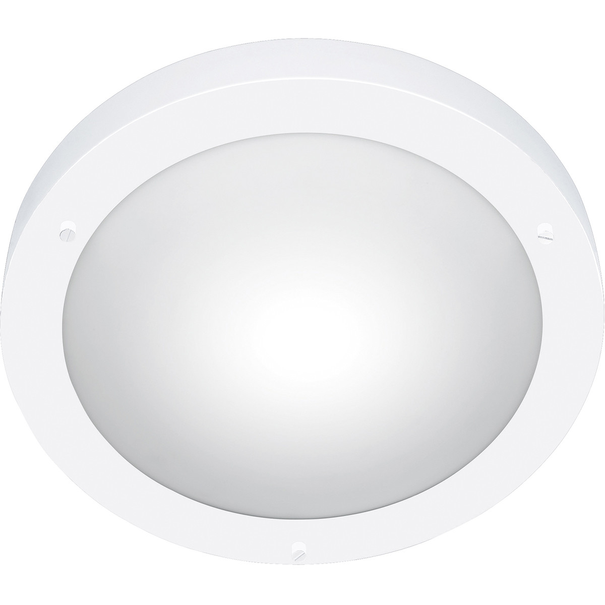 Plafonnier LED - Lumière de Salle de Bain - Trion Condi - En Saillie Rond - Étanche aux Éclaboussures IP44 - Douille E27 - Mat Blanc Aluminium - Ø310mm