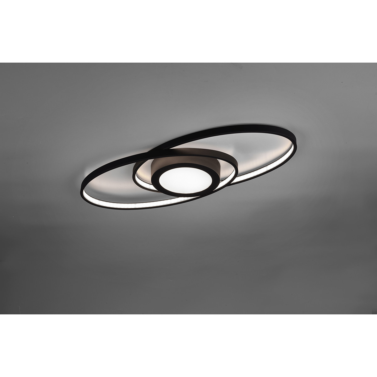 Plafonnier LED - Trion Galon - 27W - Blanc Chaud 3000K - Dimmable - Rond - Mat Anthracite - Aluminium